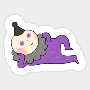 Asexual pride clown Sticker